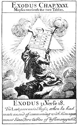 MOSES RECEIVING THE TABLES OF THE LAW.