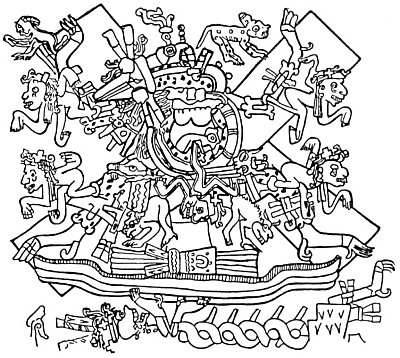 THE CRUCIFIXION OF QUETZALCOATL.<br 